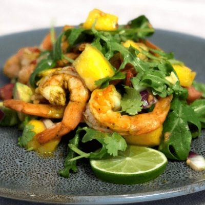 Spiced Prawn with Mango and Avocado Salsa