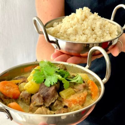 Coconut Lamb Curry with Cauliflower Rice