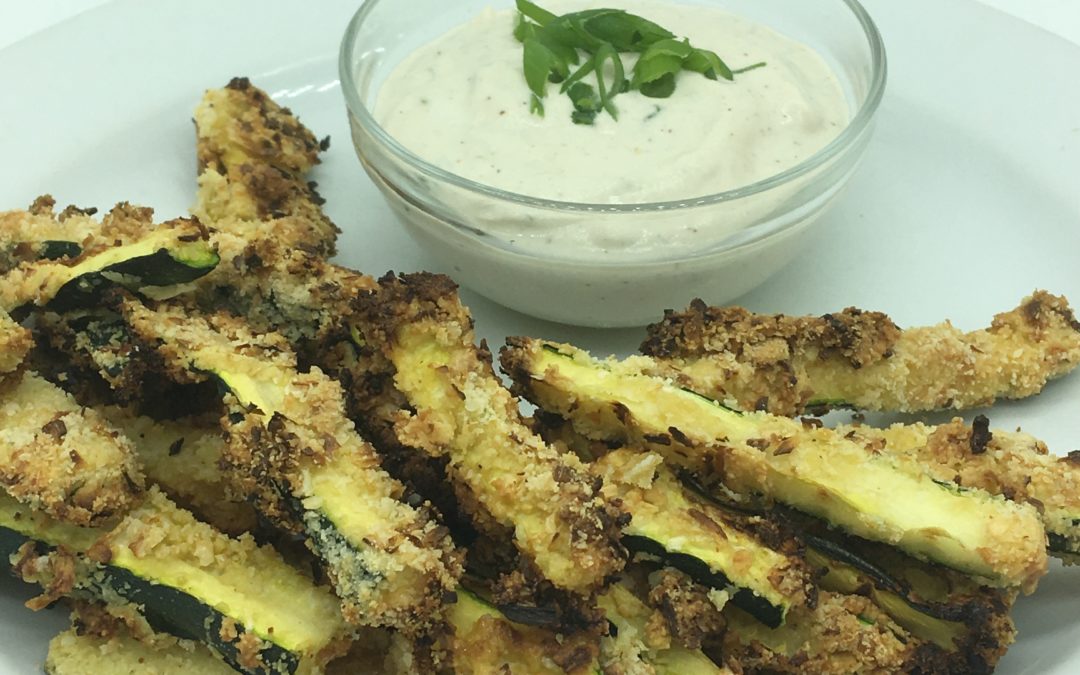 Paleo Zucchini Chips With Dipping Sauce