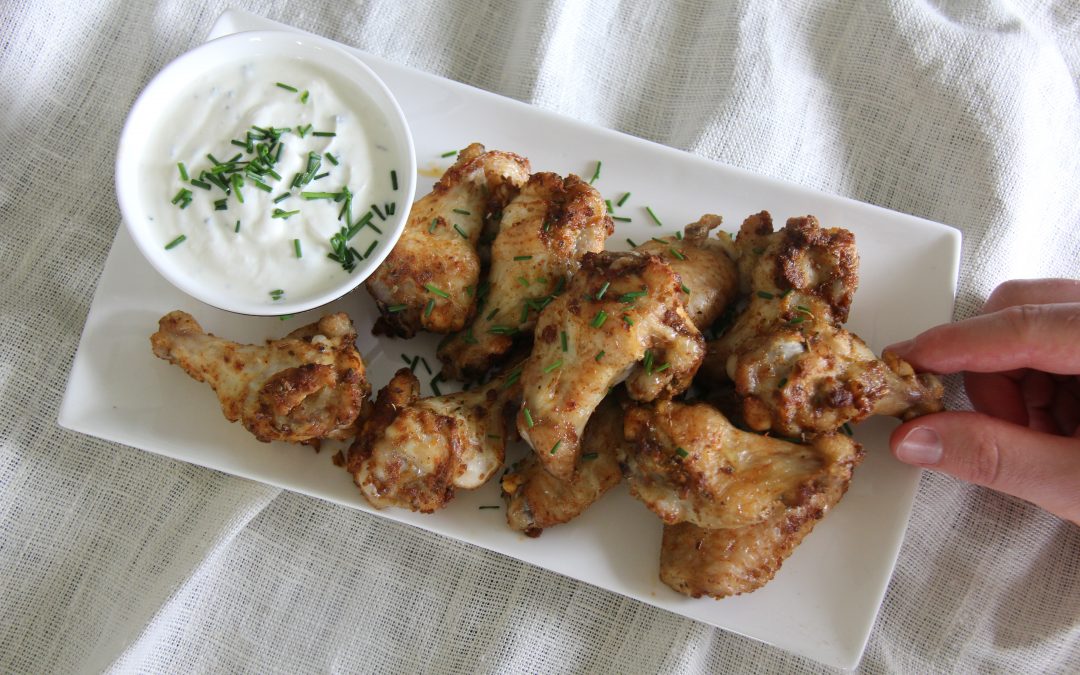 Spiced Chicken Wings With Dipping Sauce