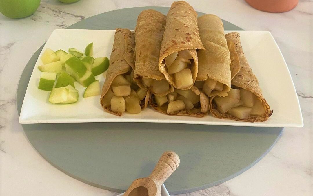 Apple filled Crepes