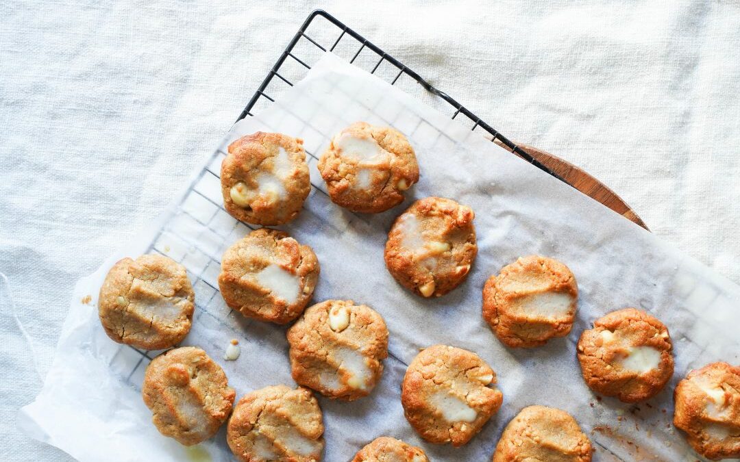 Macadamia and White Chocolate Flourless Cookies