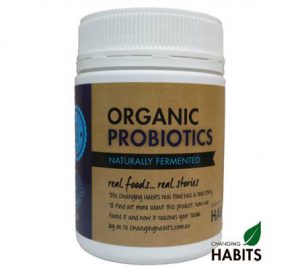 Changing Habits all natural probiotics in continer